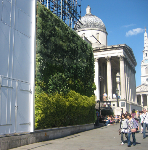 Van Gogh organic living wall in Trafalgar square